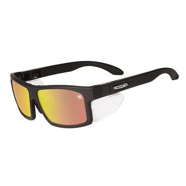 Safety Glasses - Cross Fit Frozen Blk Frame Red Mirror Lens/Inc X - Fit Temples - Kiwi Workgear